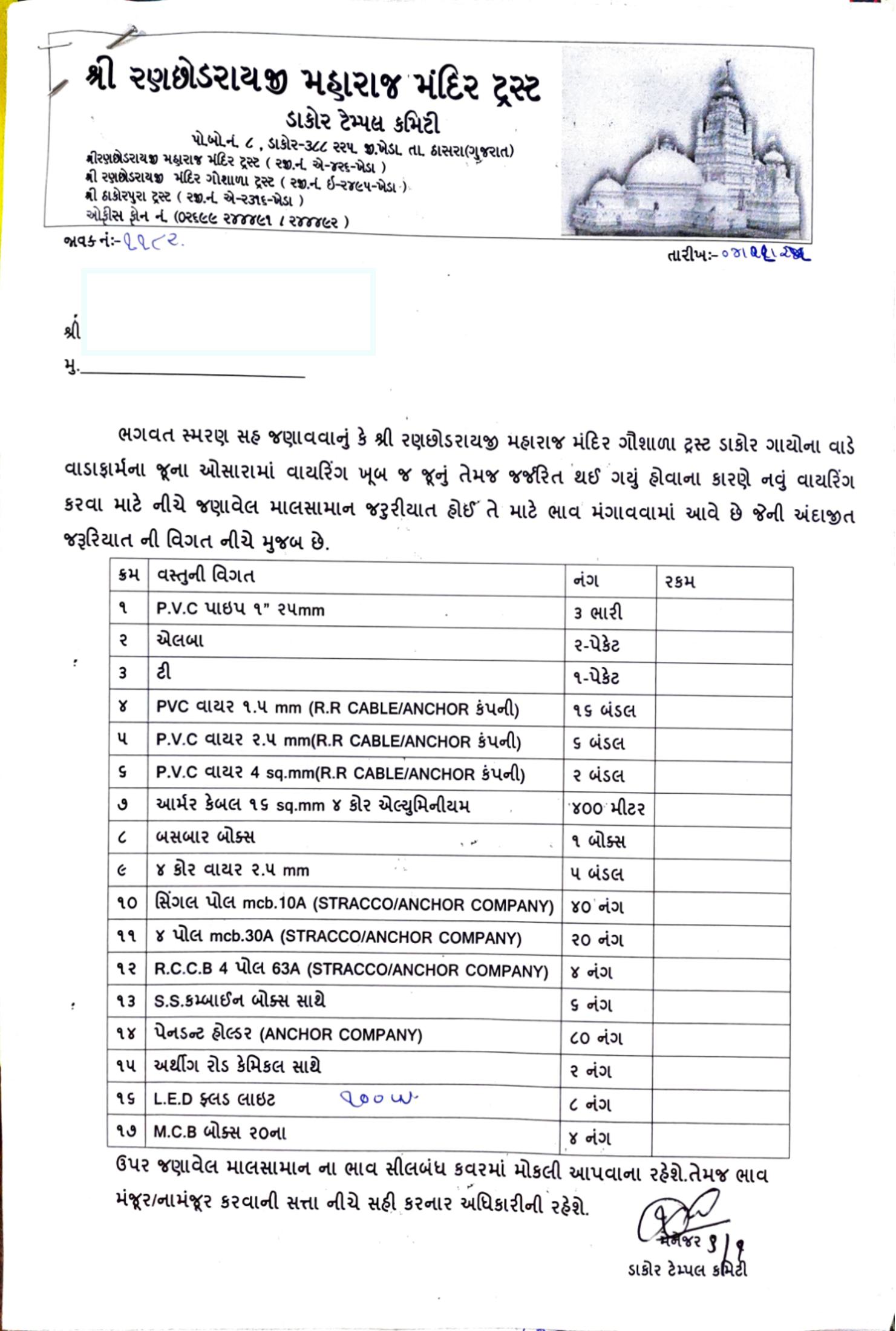 ટેન્ડર જાહેરાત-૨૦૨૫